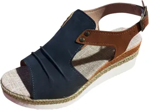 Wedge Sandals for Women Arch Support, Leather Women's Sandal Comfort,Cooling Gel Padding and an Adjustable Fit for Exceptional Walking Comfort