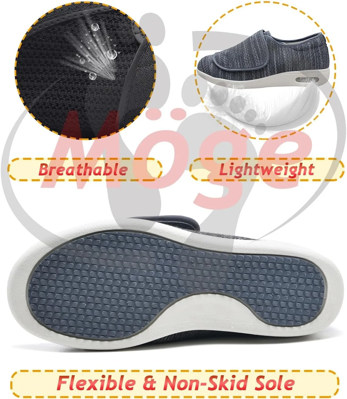 Women Slip-On Memory Foam Sports Outdoor Trainers Comfortable Loafers Mesh Breathable Knit Walking Shoes Slip-on Trainers Joggers Sport Casual Outdoor Fashion