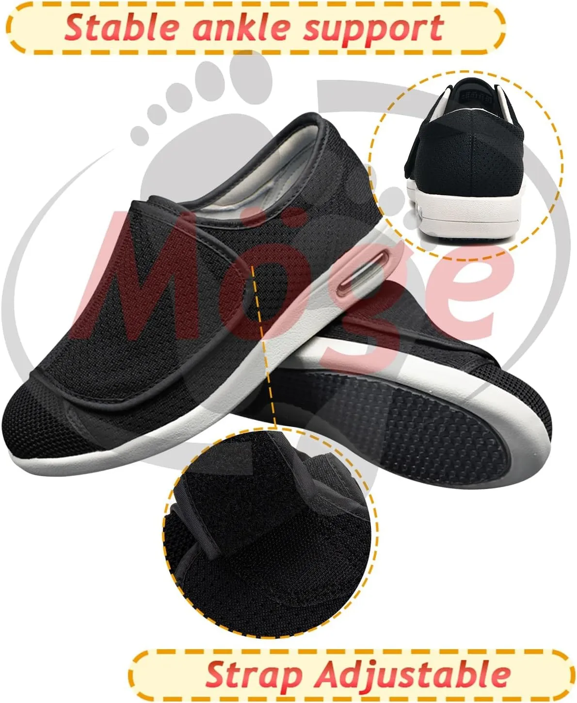 Women Slip-On Memory Foam Sports Outdoor Trainers Comfortable Loafers Mesh Breathable Knit Walking Shoes Slip-on Trainers Joggers Sport Casual Outdoor Fashion