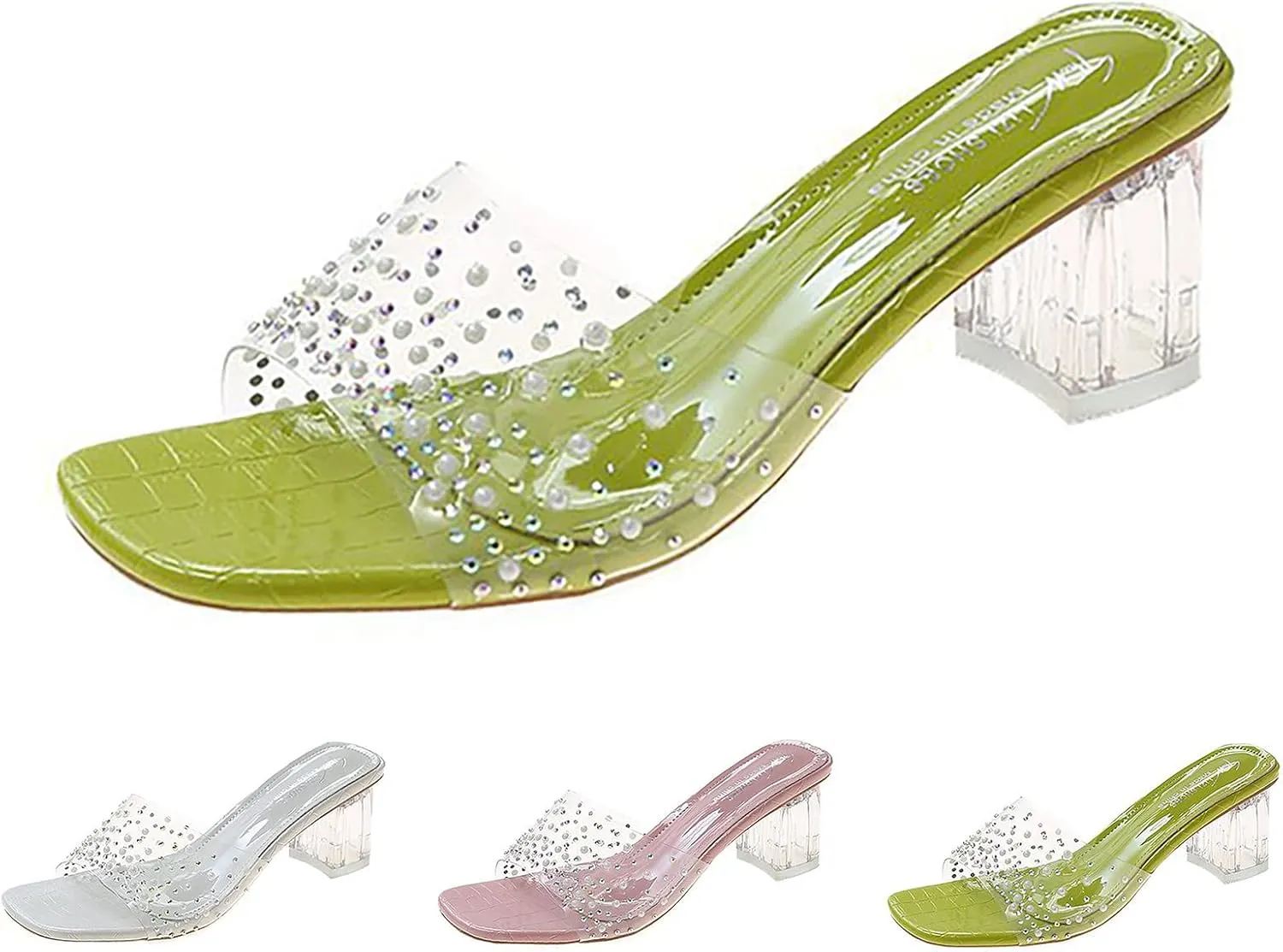 Women's Breathable Peep Toe Sandals Ankle Strap Wedding Business Dressy Shoes Low Block Chunky Banquet Shoes