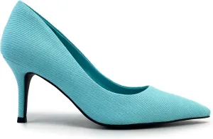 Women's Colorful Denim Walkers Stiletto Heel Dress Pump Shoes