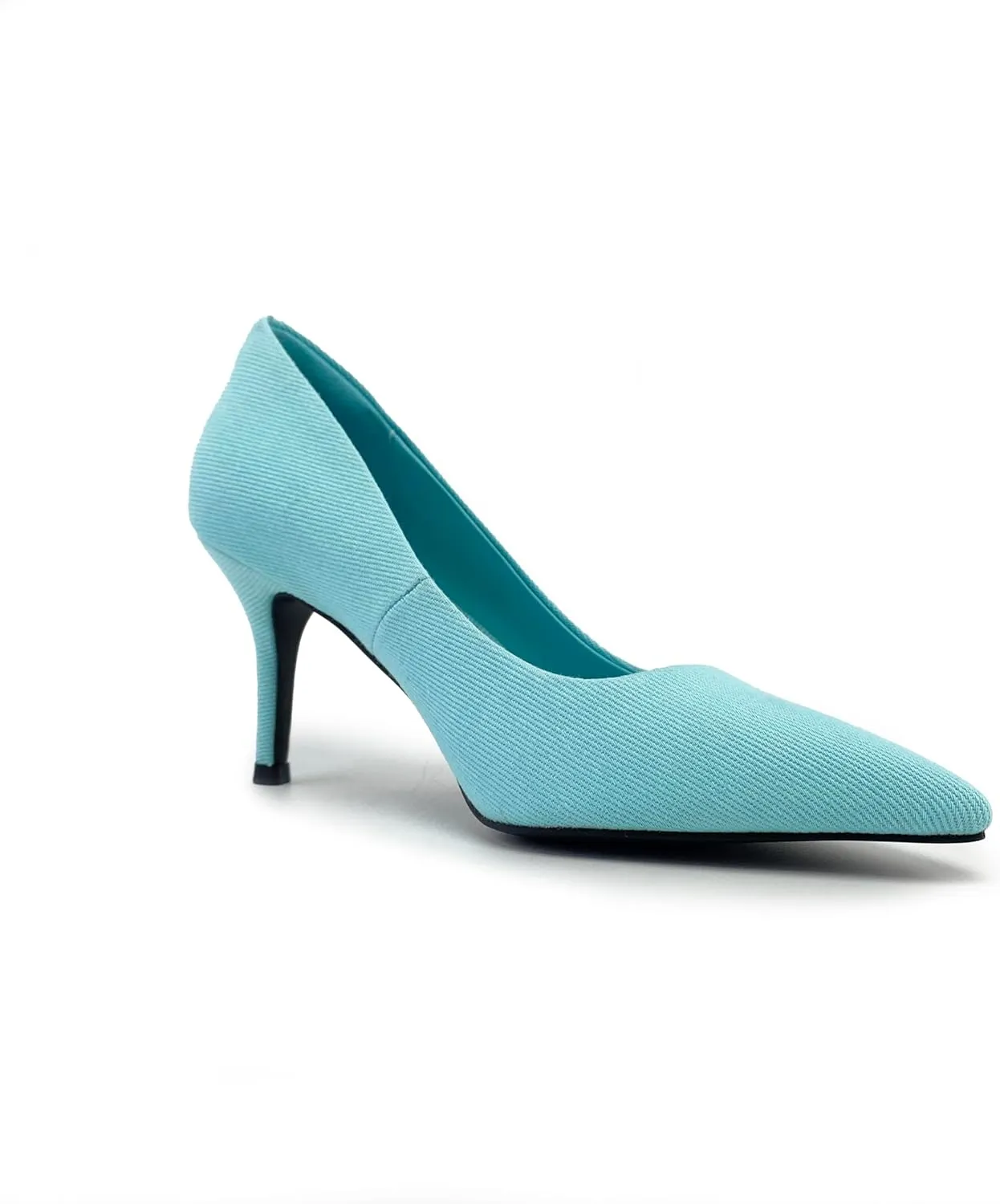 Women's Colorful Denim Walkers Stiletto Heel Dress Pump Shoes