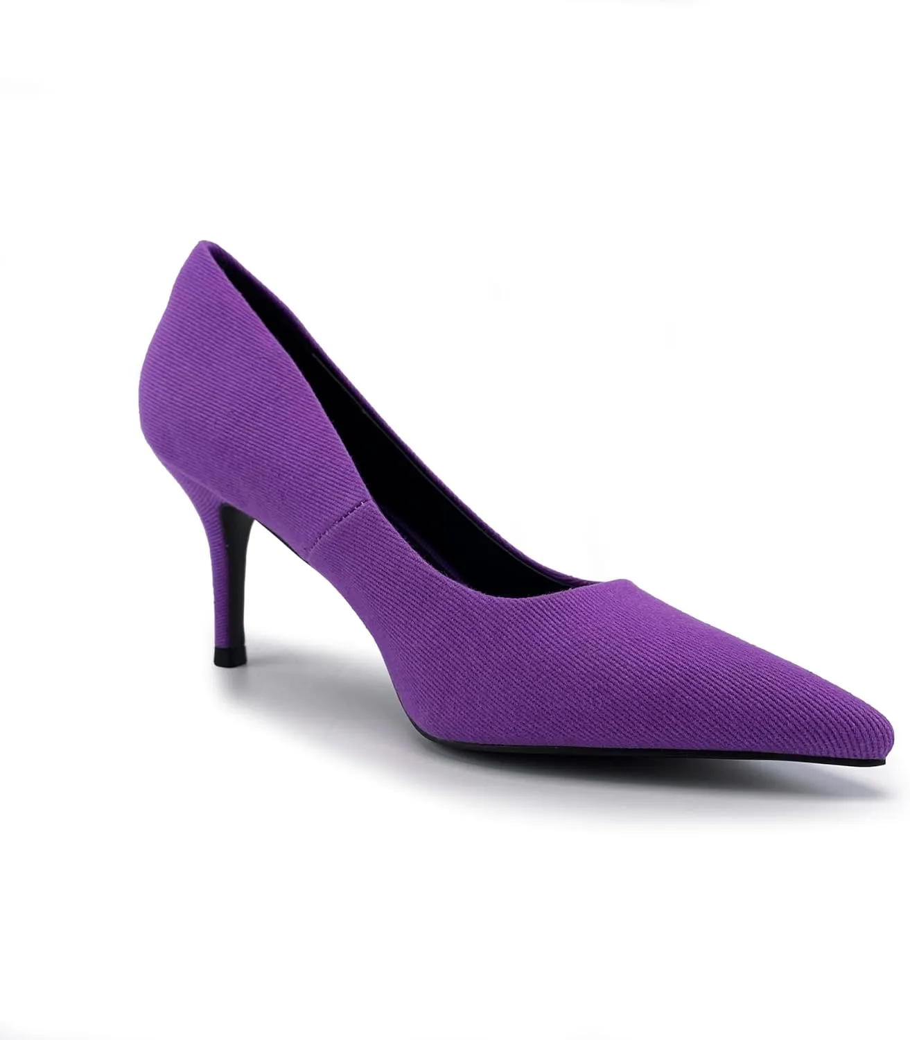 Women's Colorful Denim Walkers Stiletto Heel Dress Pump Shoes