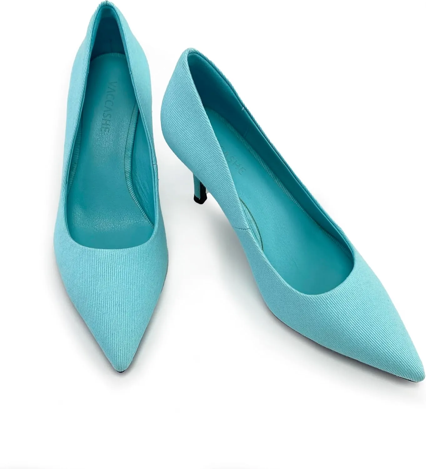 Women's Colorful Denim Walkers Stiletto Heel Dress Pump Shoes