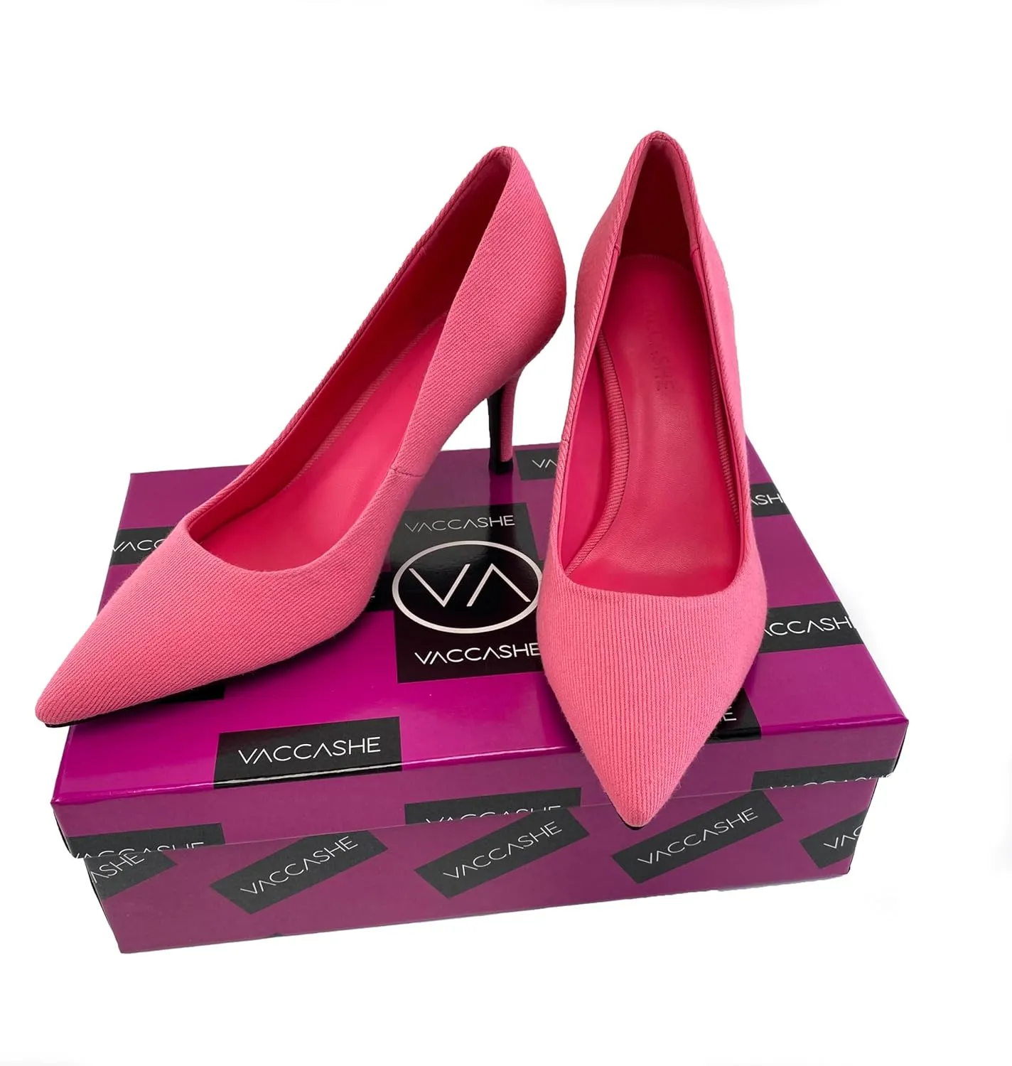 Women's Colorful Denim Walkers Stiletto Heel Dress Pump Shoes