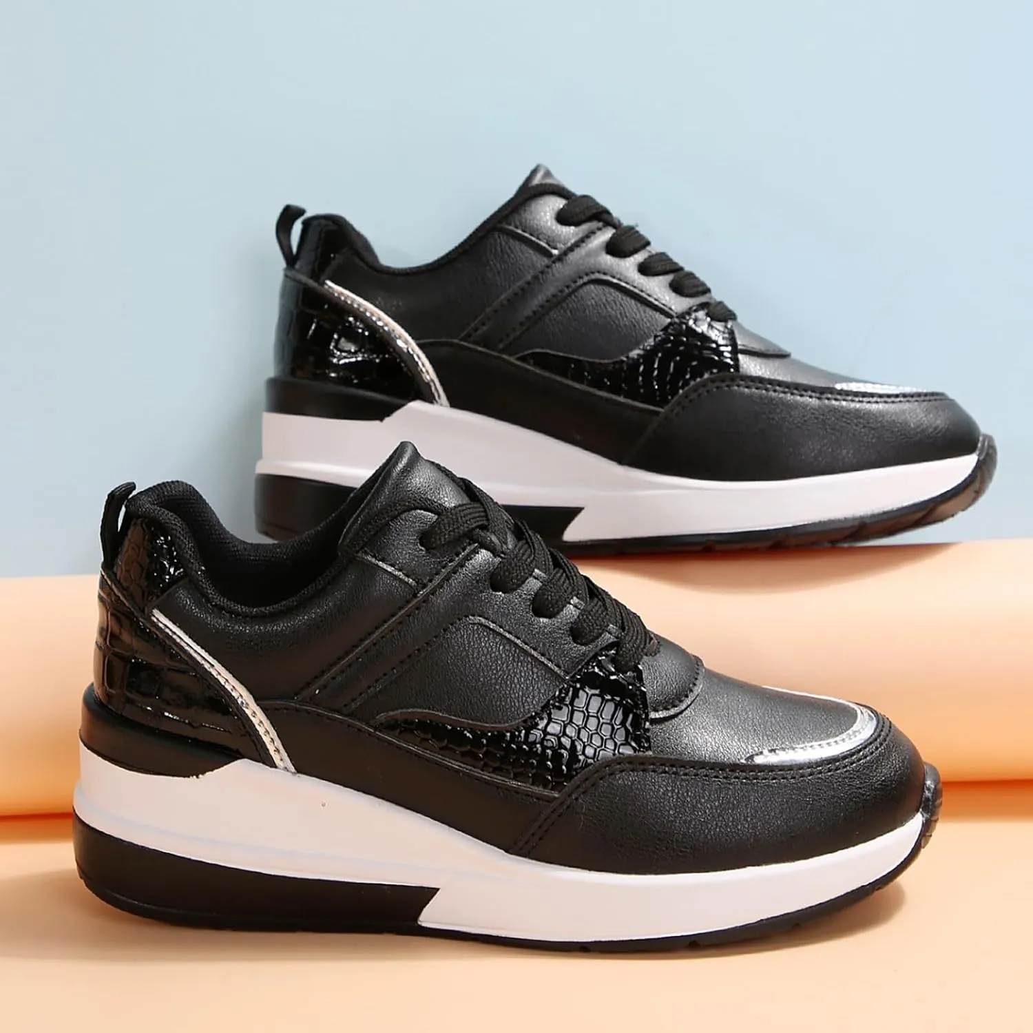 Womens Comfortable Slip On Sneakers Casual Walking Shoes Lightweight Canvas Flats Elastic Non Slip Loafers