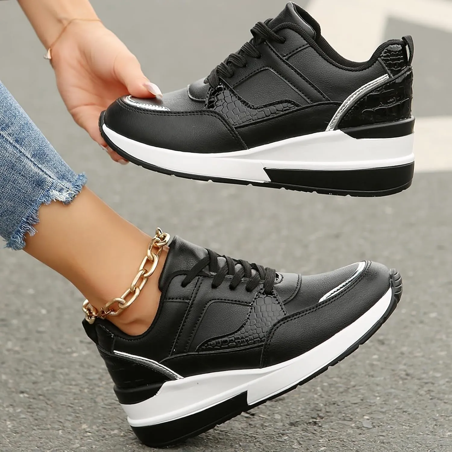 Womens Comfortable Slip On Sneakers Casual Walking Shoes Lightweight Canvas Flats Elastic Non Slip Loafers