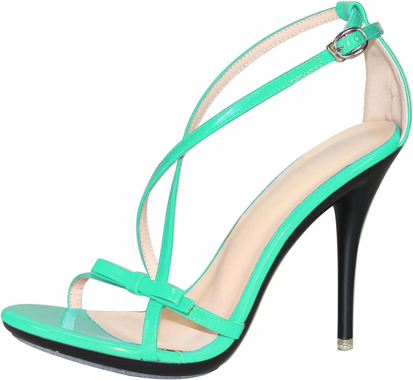 Women's Cross Strap Peep Toe Sandals, Cover Heel Party Stilettos