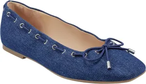 Women's LETIZIA Ballet Flat, Navy Denim 400, 5.5