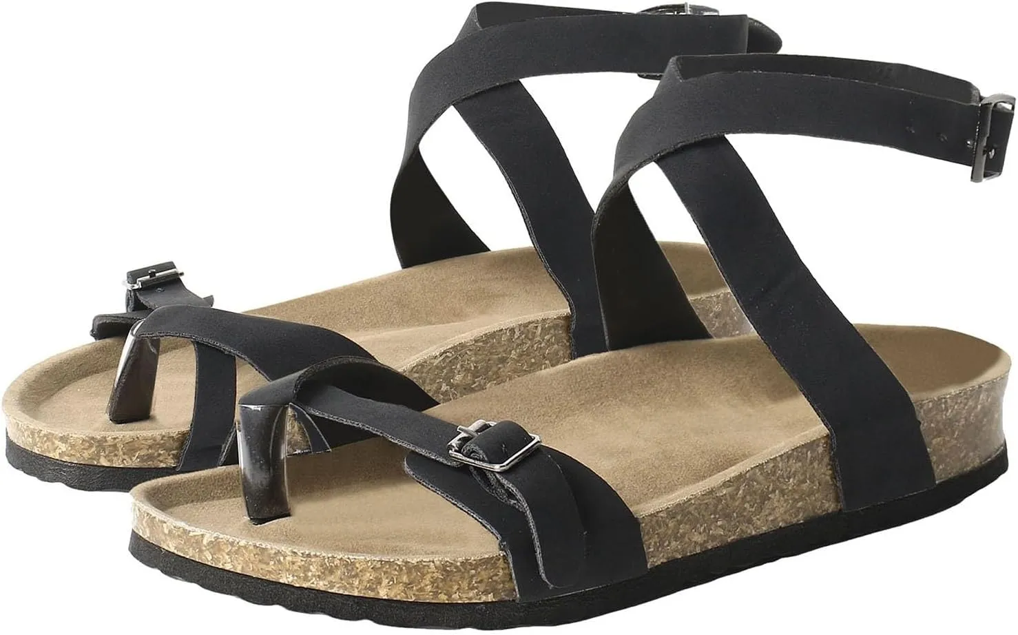 Women's Orthopedic Sandals Summer Adjustable Ankle Strap T-Strap Casual Thong Sandals With Arch Support Sandal for Women Low Heel Summer Walking Shoes Flat Samdals Daily Wear Sandal