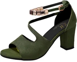 Women's Platform Heels,Open Toe Chunky Block Heeled Sandals with Ankle Strap Dressy High Heel Womens Open for Women Summer Fish Mouth Comfortable Beaded Party Dress Sandal Wedding Shoes For Bride