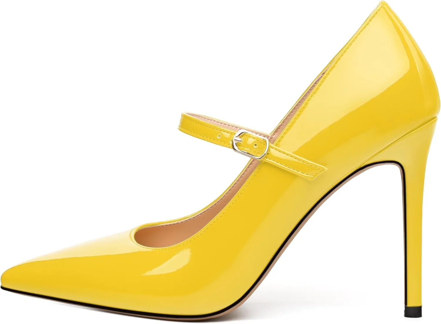 Women's Pumps, Buckle Backstrap High Heels, Pointed Toe Fashion Stiletto Heel Shoes for Wedding Daily Working