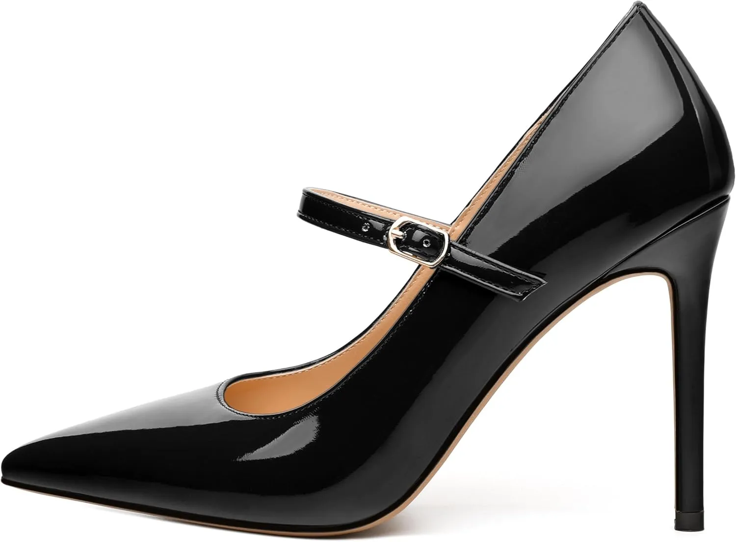 Women's Pumps, Buckle Backstrap High Heels, Pointed Toe Fashion Stiletto Heel Shoes for Wedding Daily Working