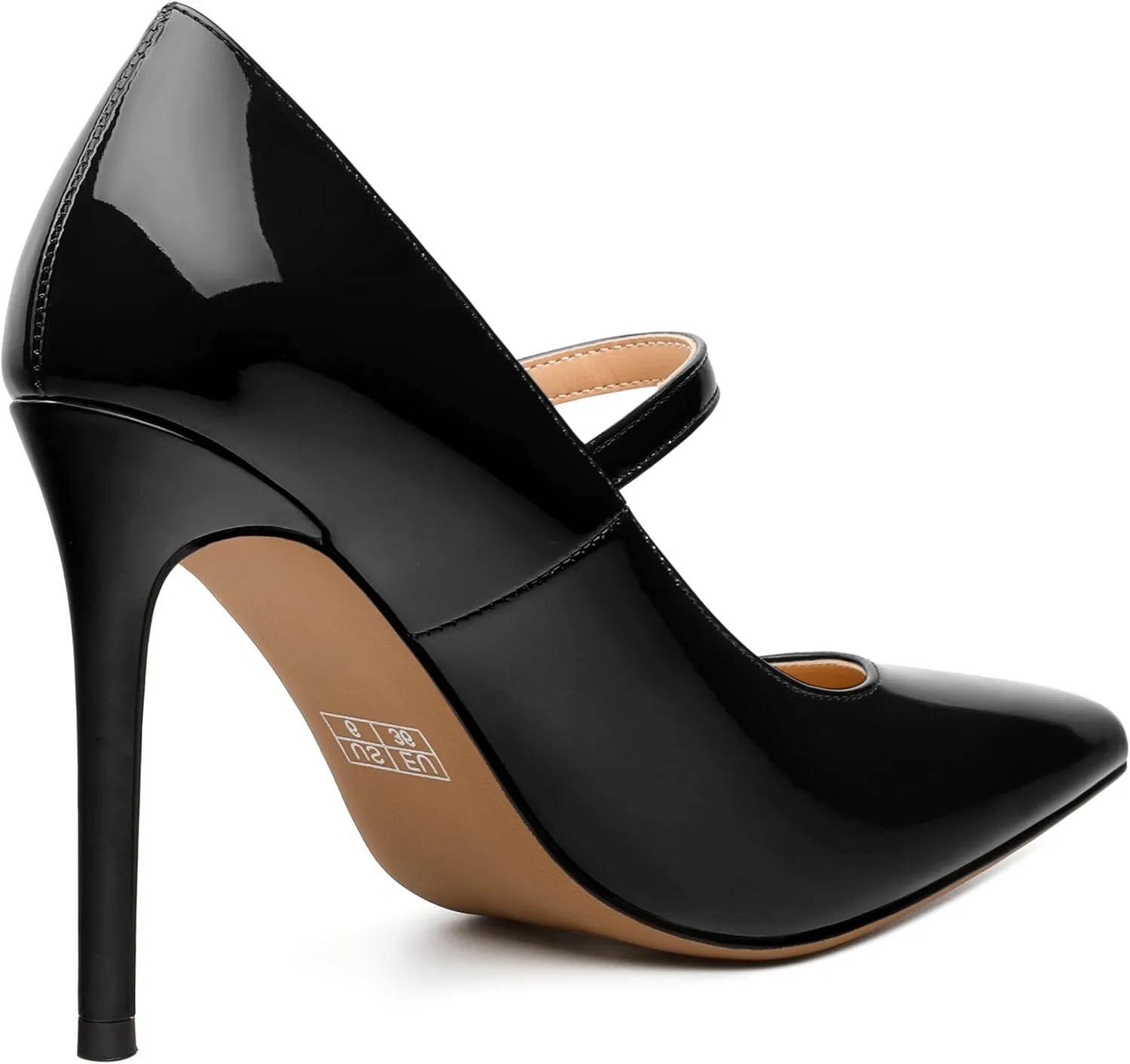 Women's Pumps, Buckle Backstrap High Heels, Pointed Toe Fashion Stiletto Heel Shoes for Wedding Daily Working