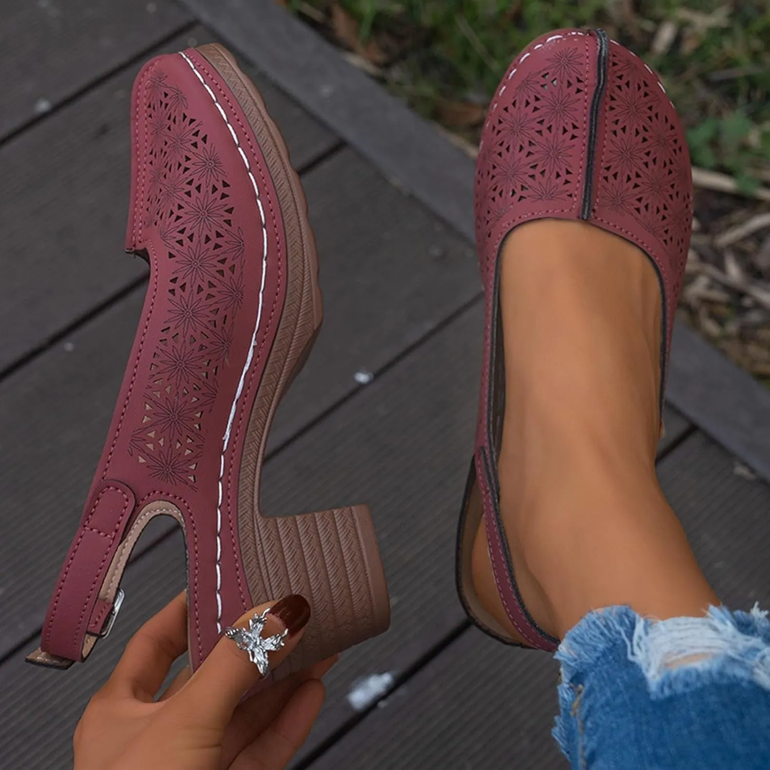 Women's Sandals Closed Round Toe Sandal Casual High Heel Sandal Comfortable Fashion Dressy Shoes 2025