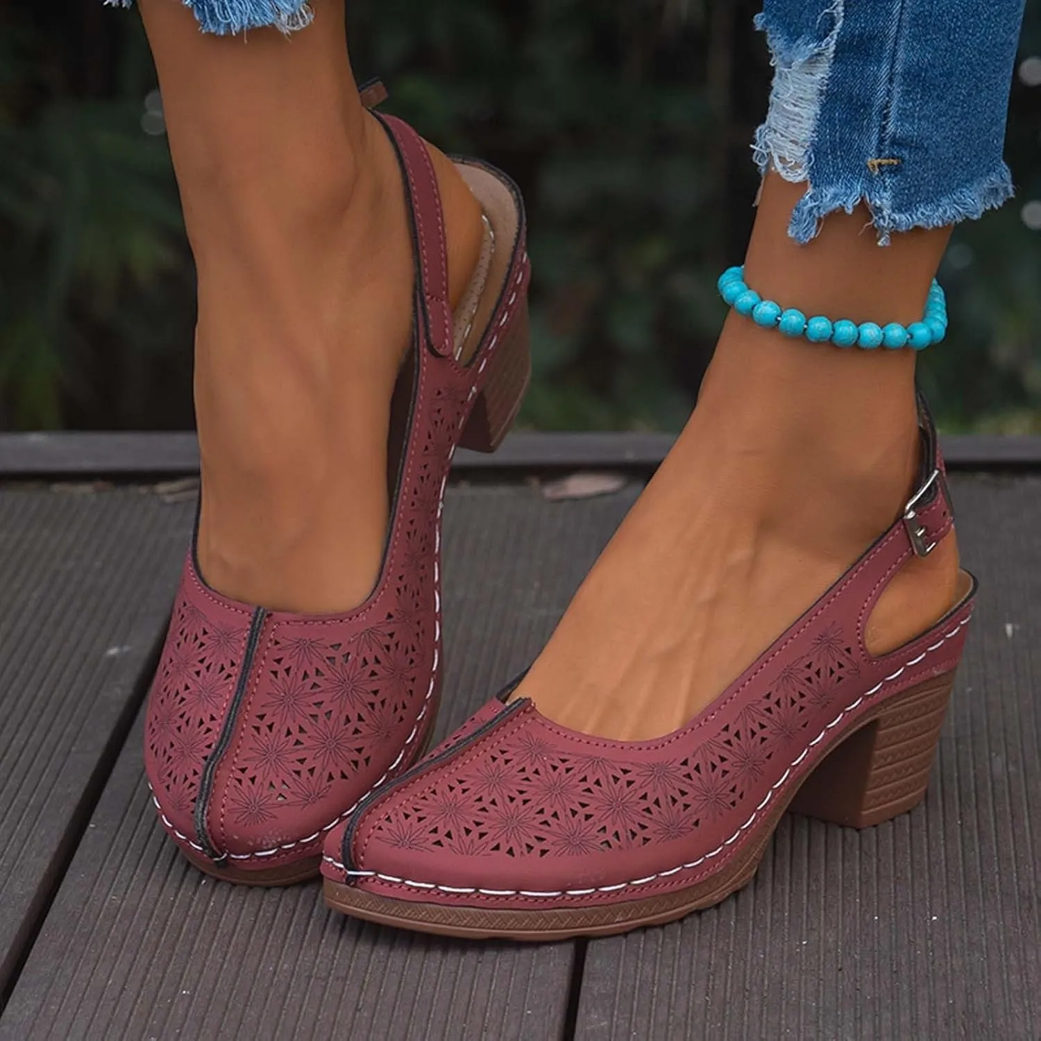 Women's Sandals Closed Round Toe Sandal Casual High Heel Sandal Comfortable Fashion Dressy Shoes 2025
