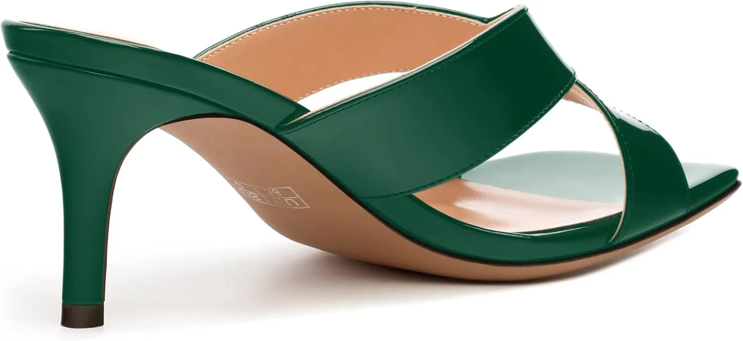 Womens Sandals, Open Square Toe Stiletto High Heels, Fashion Solid Patent Heeled Sandals