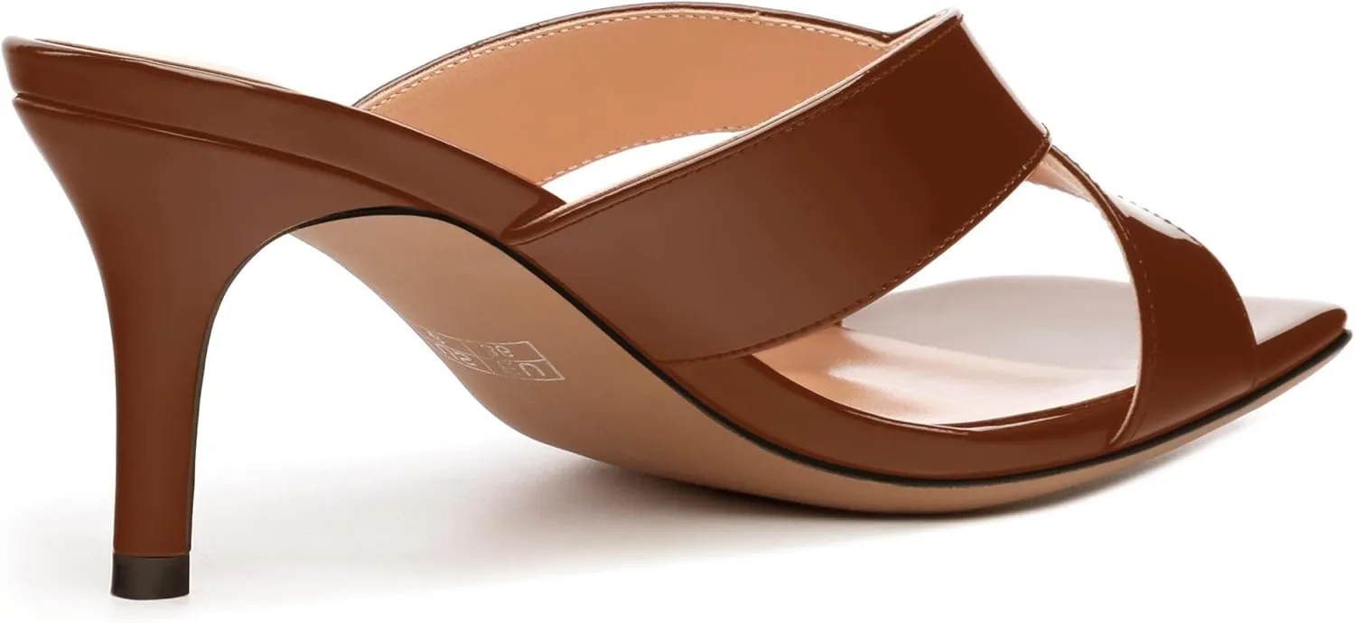 Womens Sandals, Open Square Toe Stiletto High Heels, Fashion Solid Patent Heeled Sandals