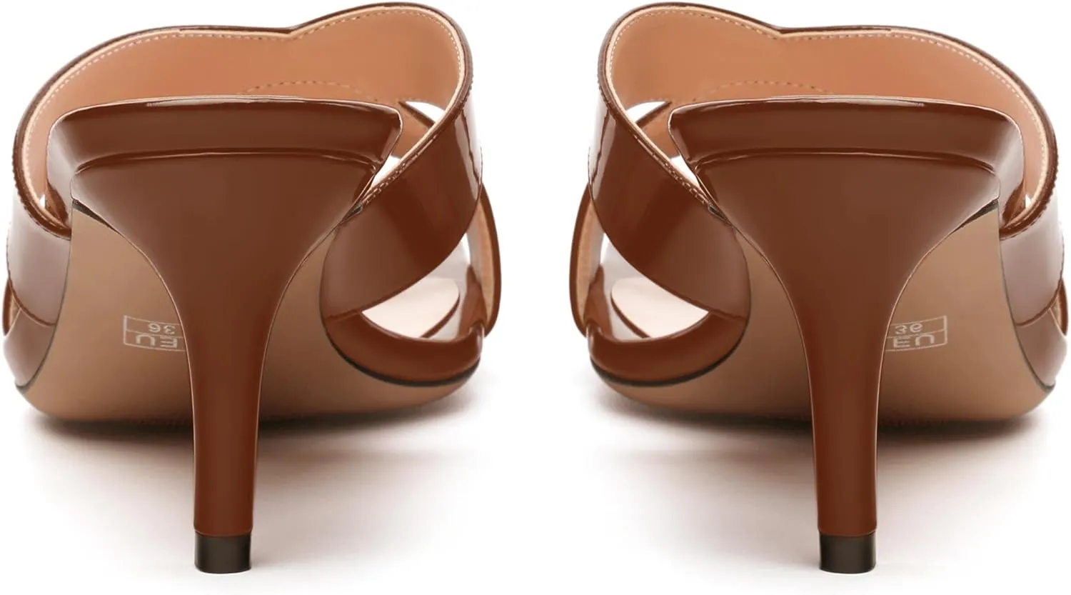 Womens Sandals, Open Square Toe Stiletto High Heels, Fashion Solid Patent Heeled Sandals