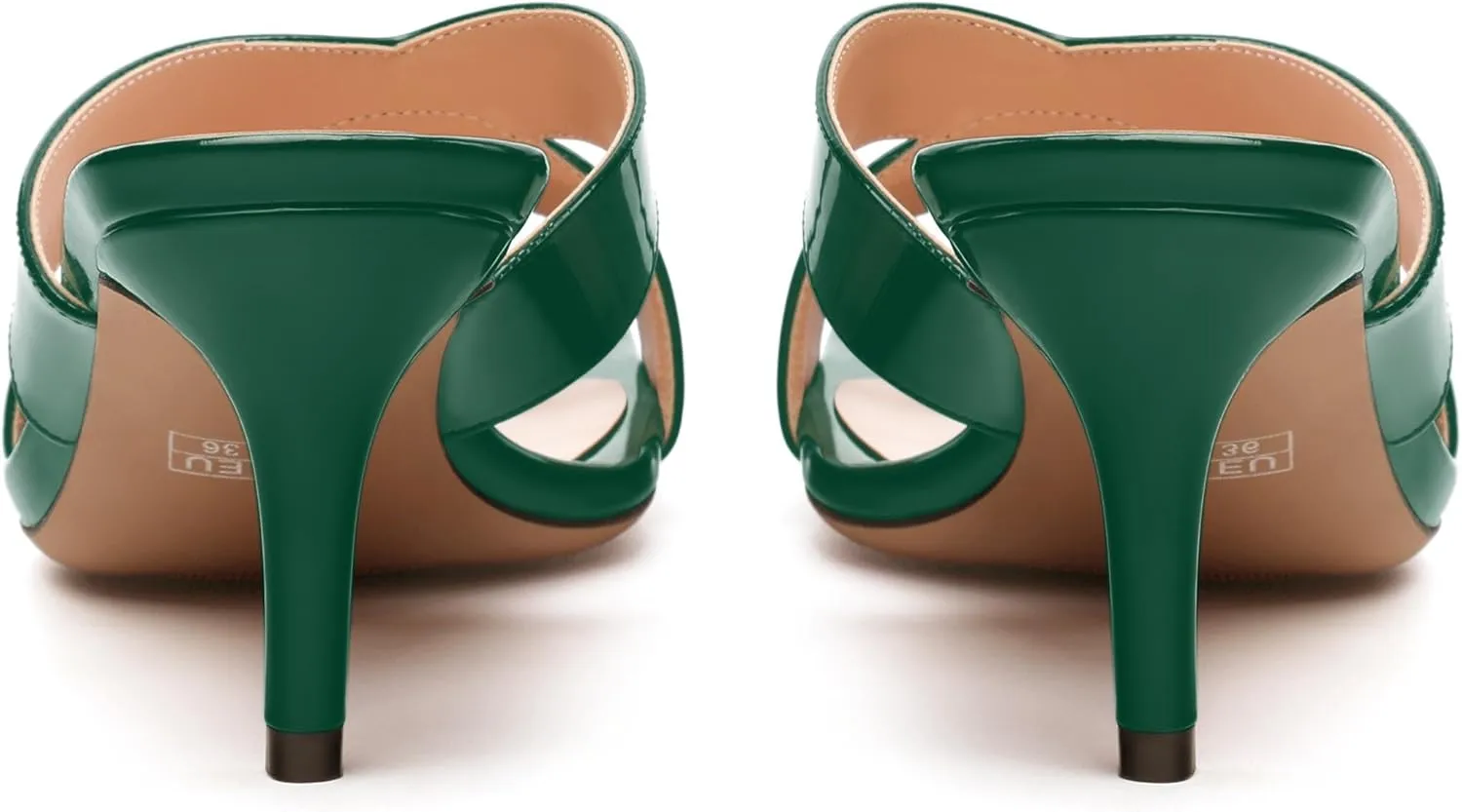 Womens Sandals, Open Square Toe Stiletto High Heels, Fashion Solid Patent Heeled Sandals