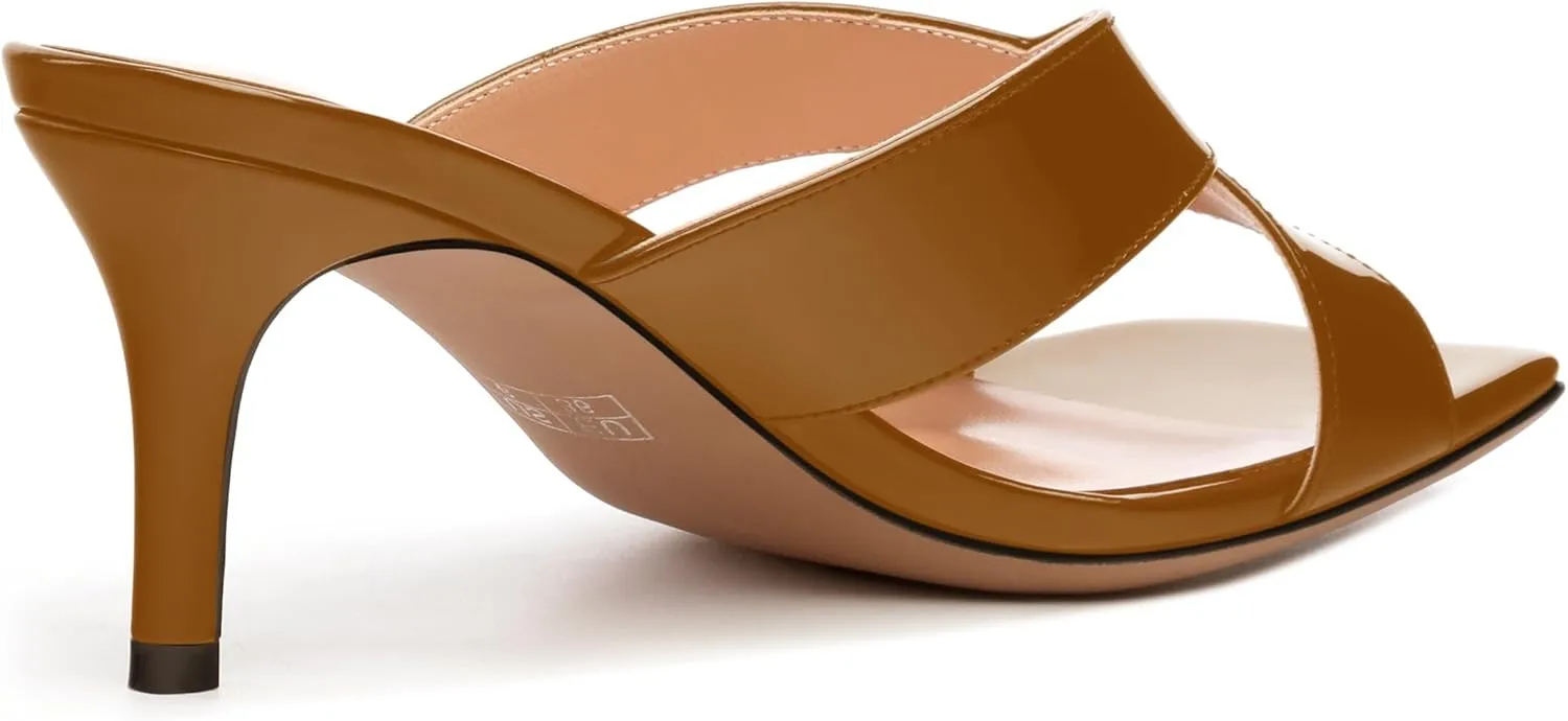 Womens Sandals, Open Square Toe Stiletto High Heels, Fashion Solid Patent Heeled Sandals