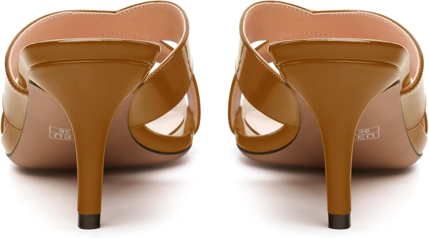 Womens Sandals, Open Square Toe Stiletto High Heels, Fashion Solid Patent Heeled Sandals