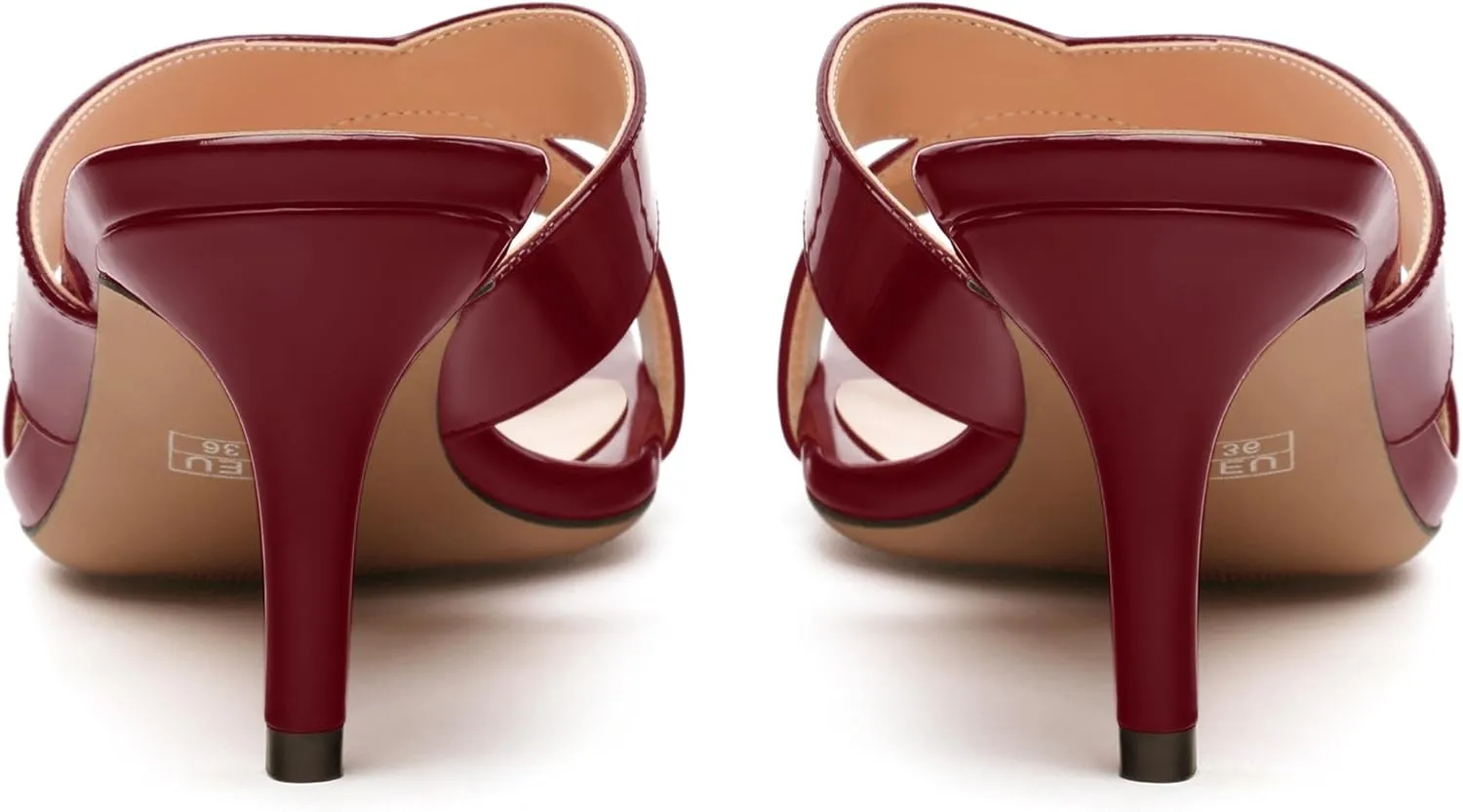 Womens Sandals, Open Square Toe Stiletto High Heels, Fashion Solid Patent Heeled Sandals