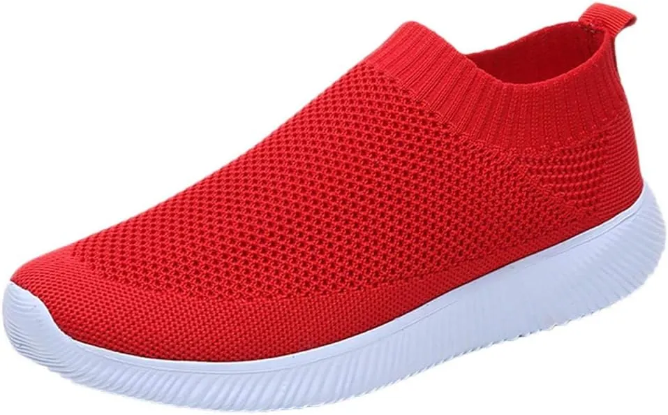 Women's Walking Shoes Arch Support Non Slip Mens Casual Shoes Mesh Breathable Women Casual Shoes Casual Sneakers Platform Tennis Shoe White Loafers