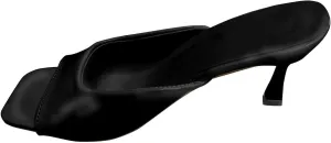 ZSpzx Summer Sandals For Women 2025,Square Open Toe Heels Sandals Low Block Stiletto Heeled Sandal Slip on Mules Comfortable Casual Dress Sexy Shoes for Women Dressy Slides Slippers for Party Wedding